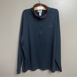 Ducks Unlimited Sweater Men XL Blue 1/4 Zip Pullover Long Sleeve Embroidered